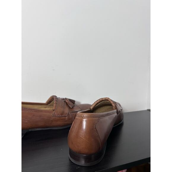 Johnston & Murphy Shoes Mens Size 11 Brown Leather Tassel Loafers Dress Classic main image 4
